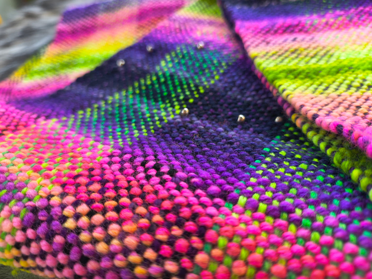 Neon Nights Handwoven Scarf