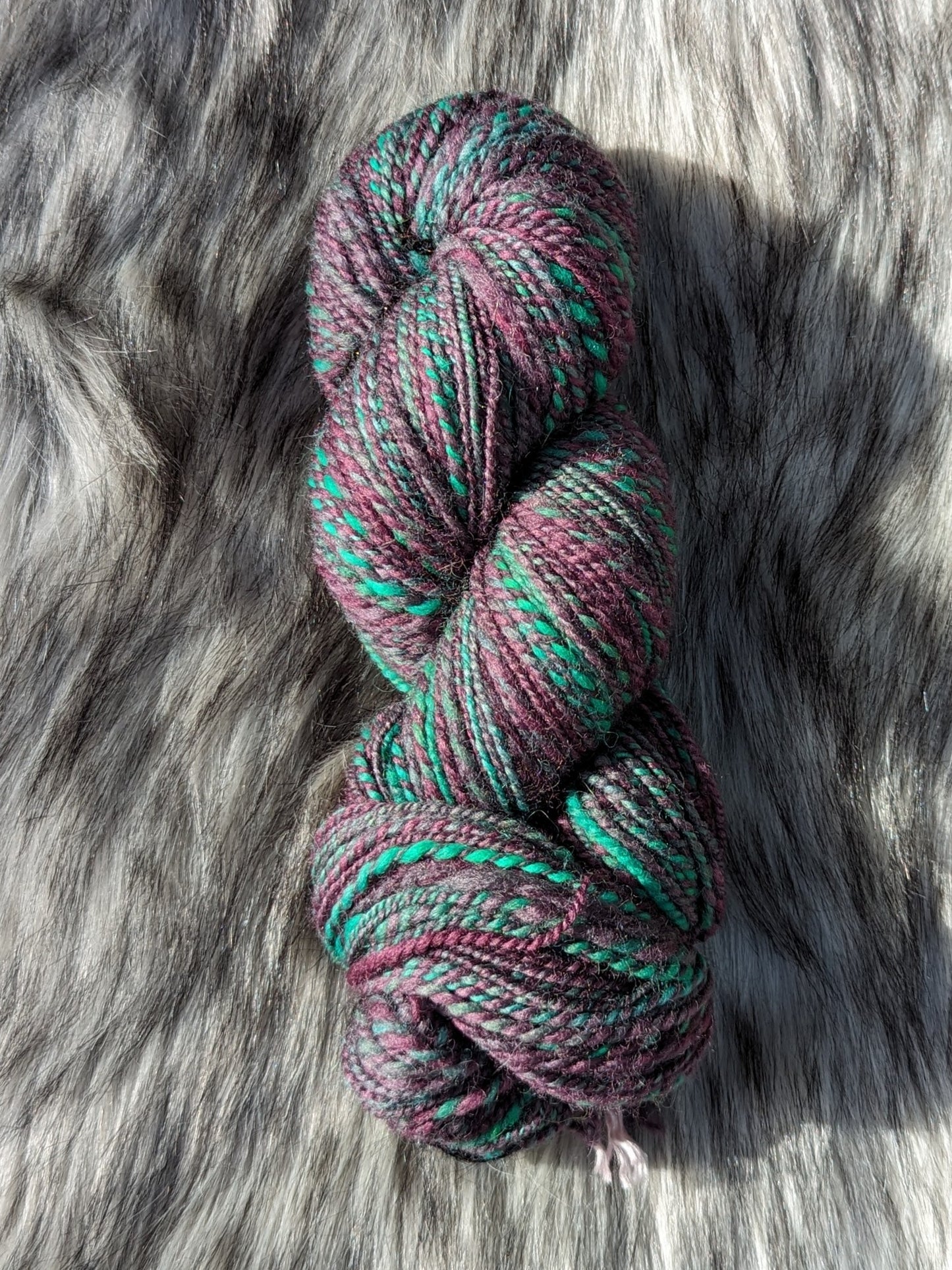 Blackberry Season Handspun Falkland Wool