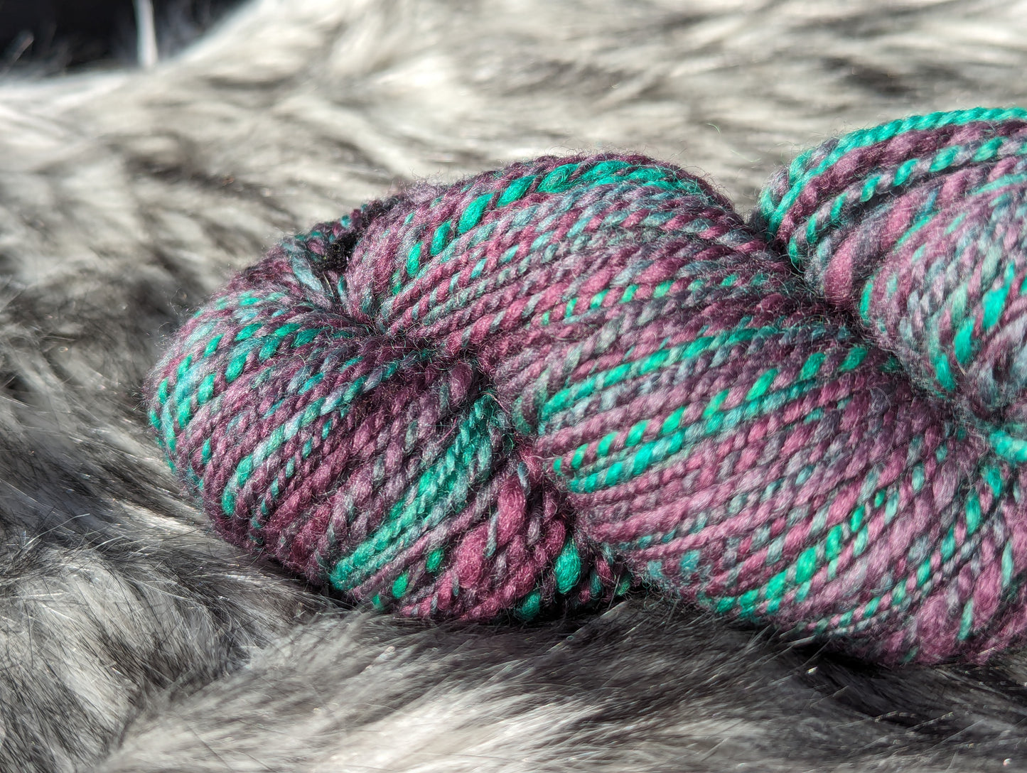 Blackberry Season Handspun Falkland Wool