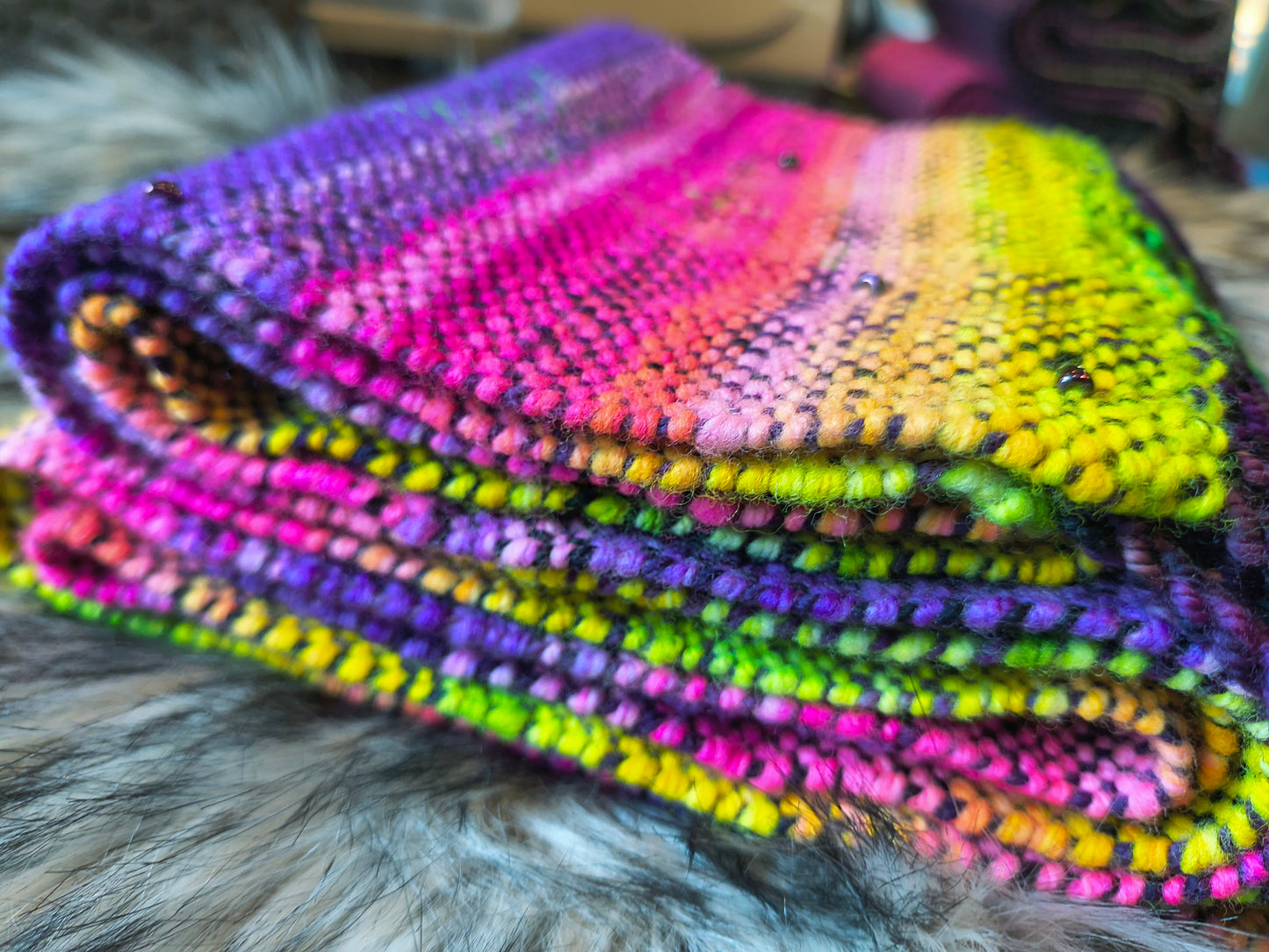 Neon Daydreams Handwoven Scarf
