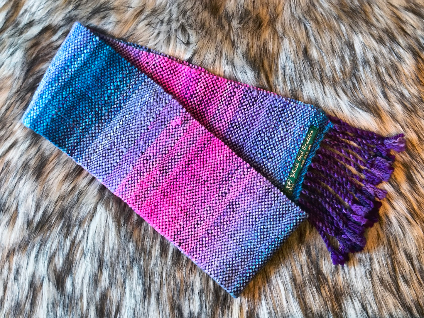 Cotton Candy Handwoven Scarf