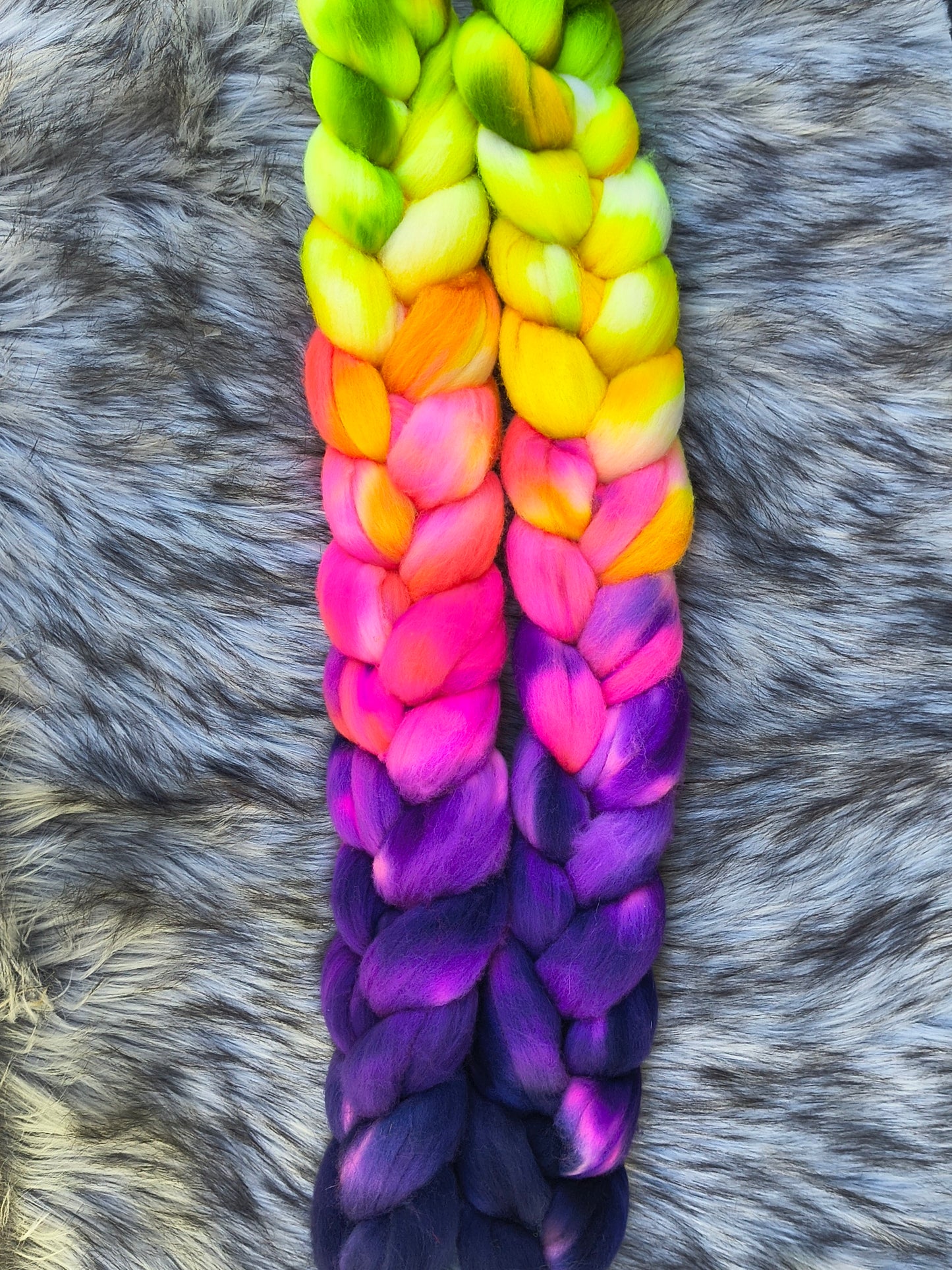 Neon Dreams Handdyed Wool Top