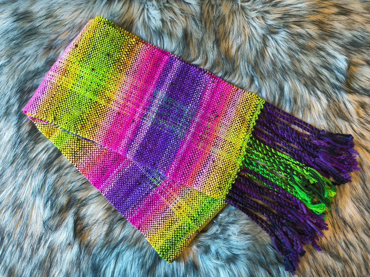 Neon Daydreams Handwoven Scarf